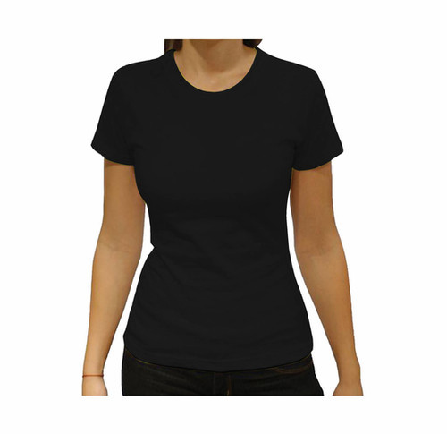 Playera Dama Cuello Redondo Negra