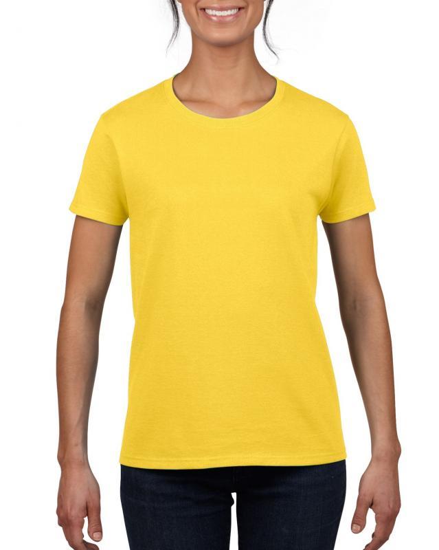 Playera Dama Cuello Redondo Amarillo Oro  